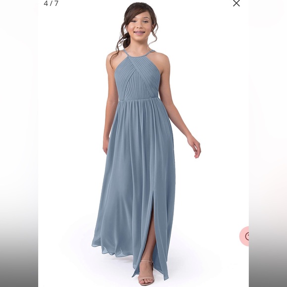 NWT- Azazie Leighton JBD (Size J14)- Color: Neptune - Picture 8 of 13